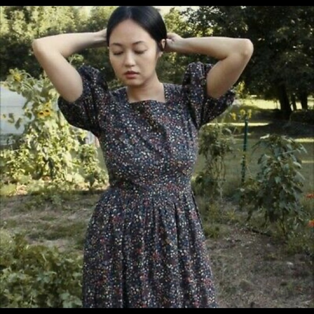 Doen Dune dark floral midi dress in Liberty of London Donna Leigh print S - Picture 2 of 14